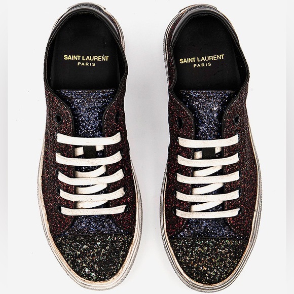 SAINT LAURENT glitter sneakers